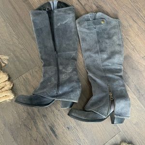 Fergie knee high boots - size 6 - blue suede